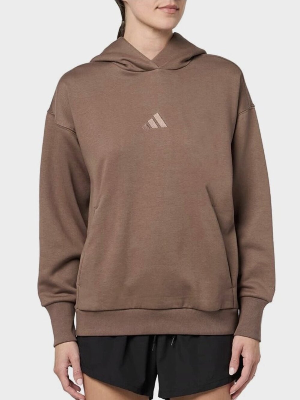 Adidas Women's All SZN Boyfriend Brown Tan Hoodie XS